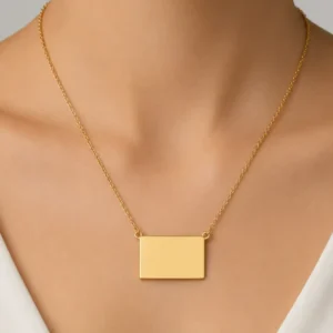 Stainless Steel Pull-Out Envelope Necklace